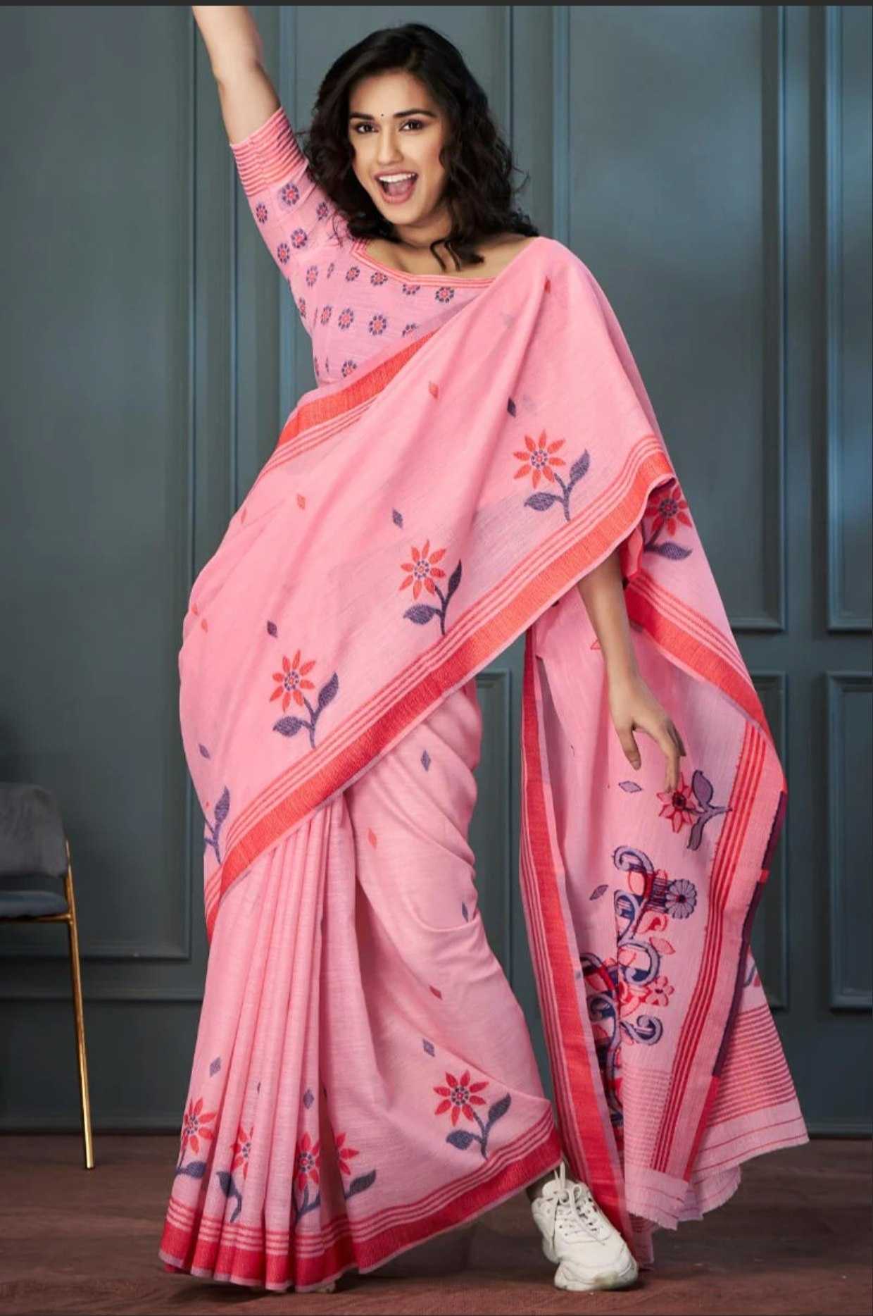 YNF Wholesale Linen Fancy Sarees  | Surat Manufacturer