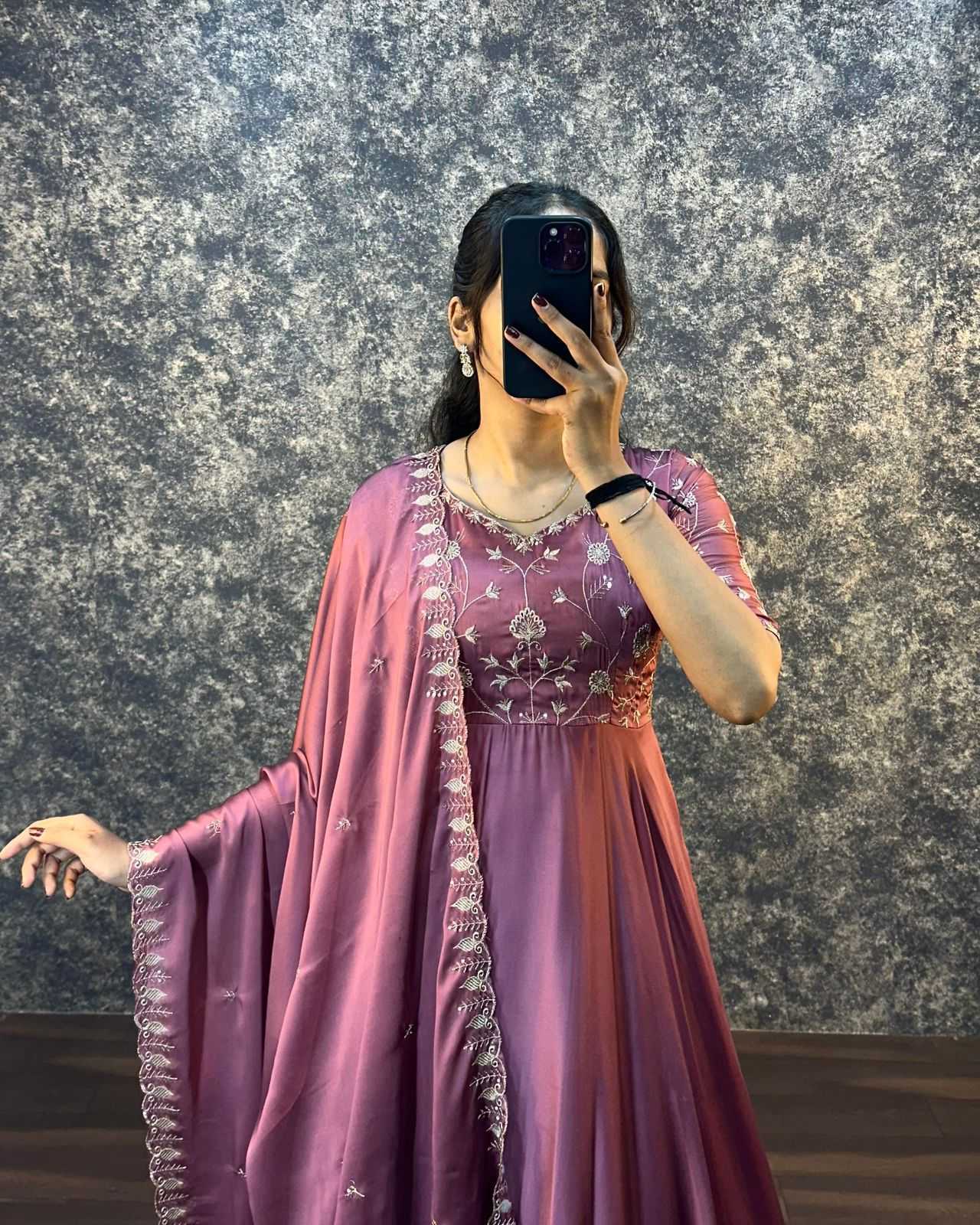 YNF Wholesale Satin Fancy Gowns  | Surat Manufacturer