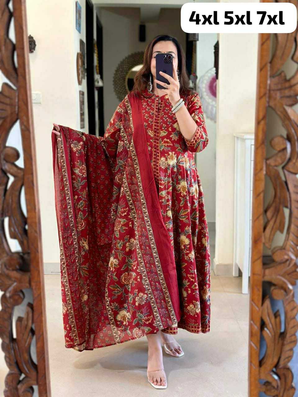 YNF Wholesale Pure Cotton Printed Gowns  | Surat Manufacturer