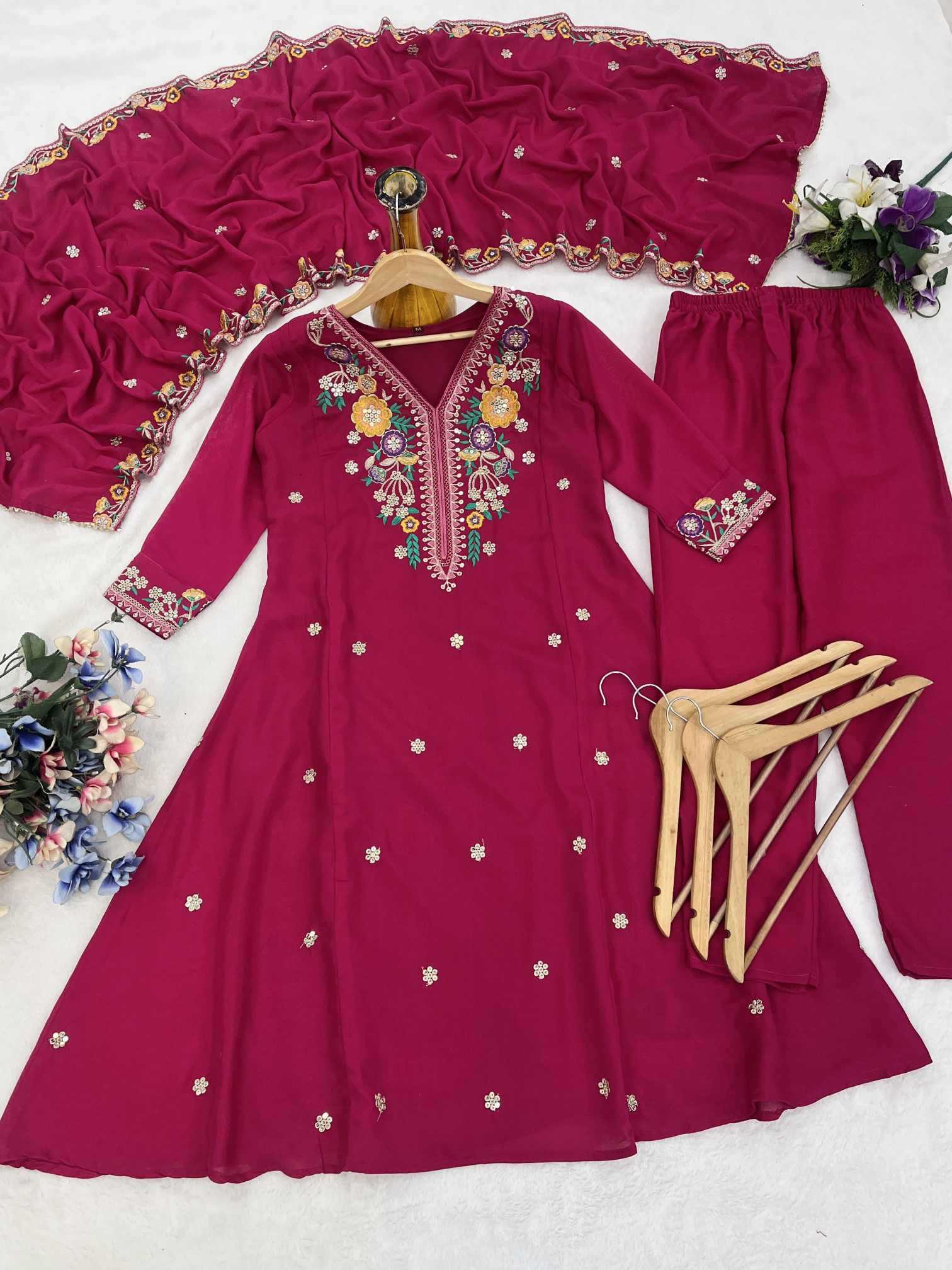 YNF Wholesale Vichitra Silk Embroidery Suits  | Surat Manufacturer
