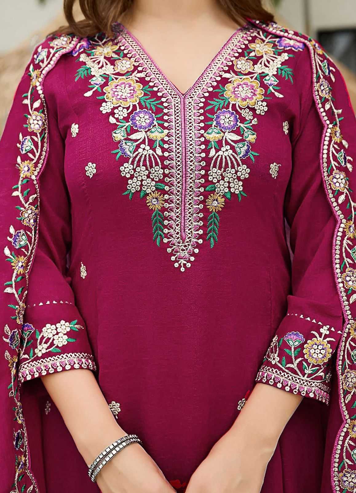 YNF Wholesale Vichitra Silk Embroidery Suits  | Surat Manufacturer