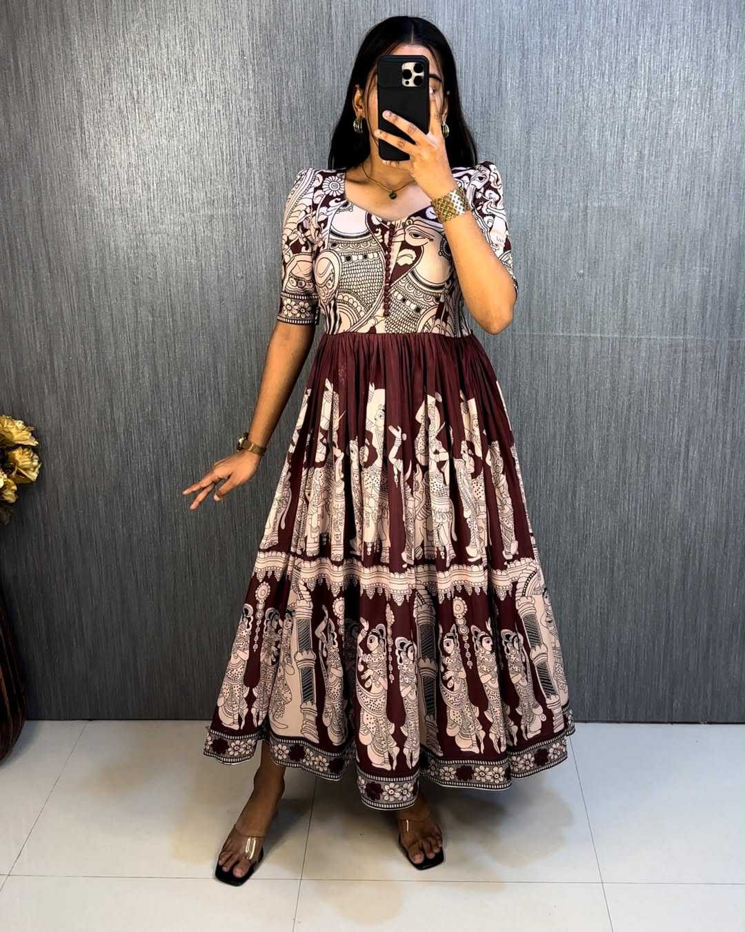 YNF Wholesale Maslin Printed Gowns  | Surat Manufacturer