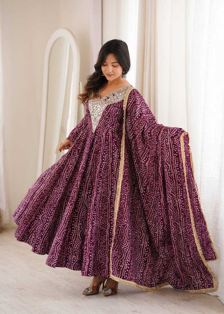 YNF Wholesale Reyon Cotton Embroidery Gowns  | Surat Manufacturer