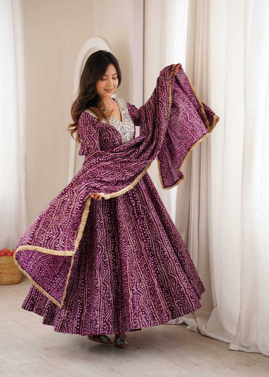 YNF Wholesale Reyon Cotton Embroidery Gowns  | Surat Manufacturer