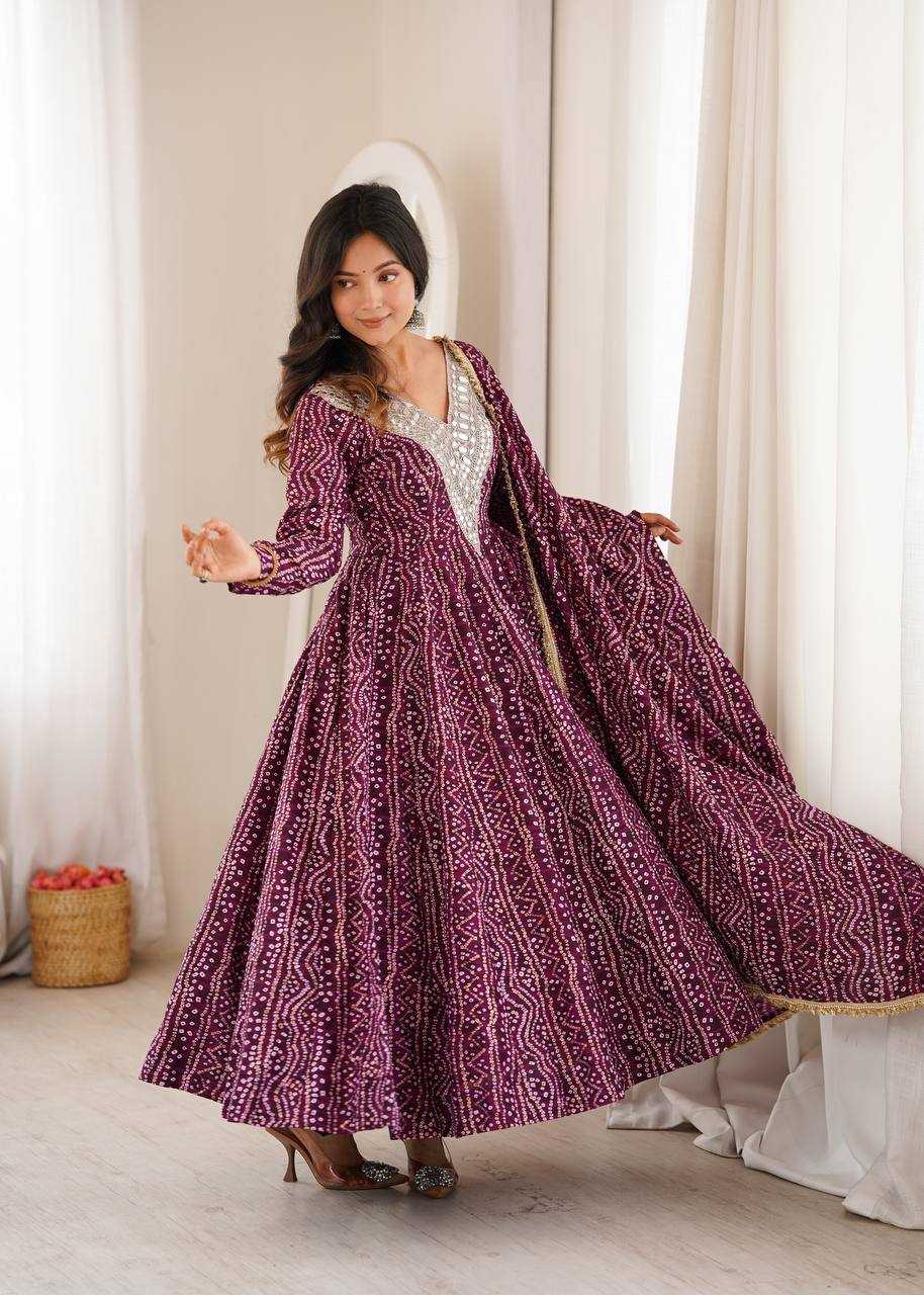 YNF Wholesale Reyon Cotton Embroidery Gowns  | Surat Manufacturer