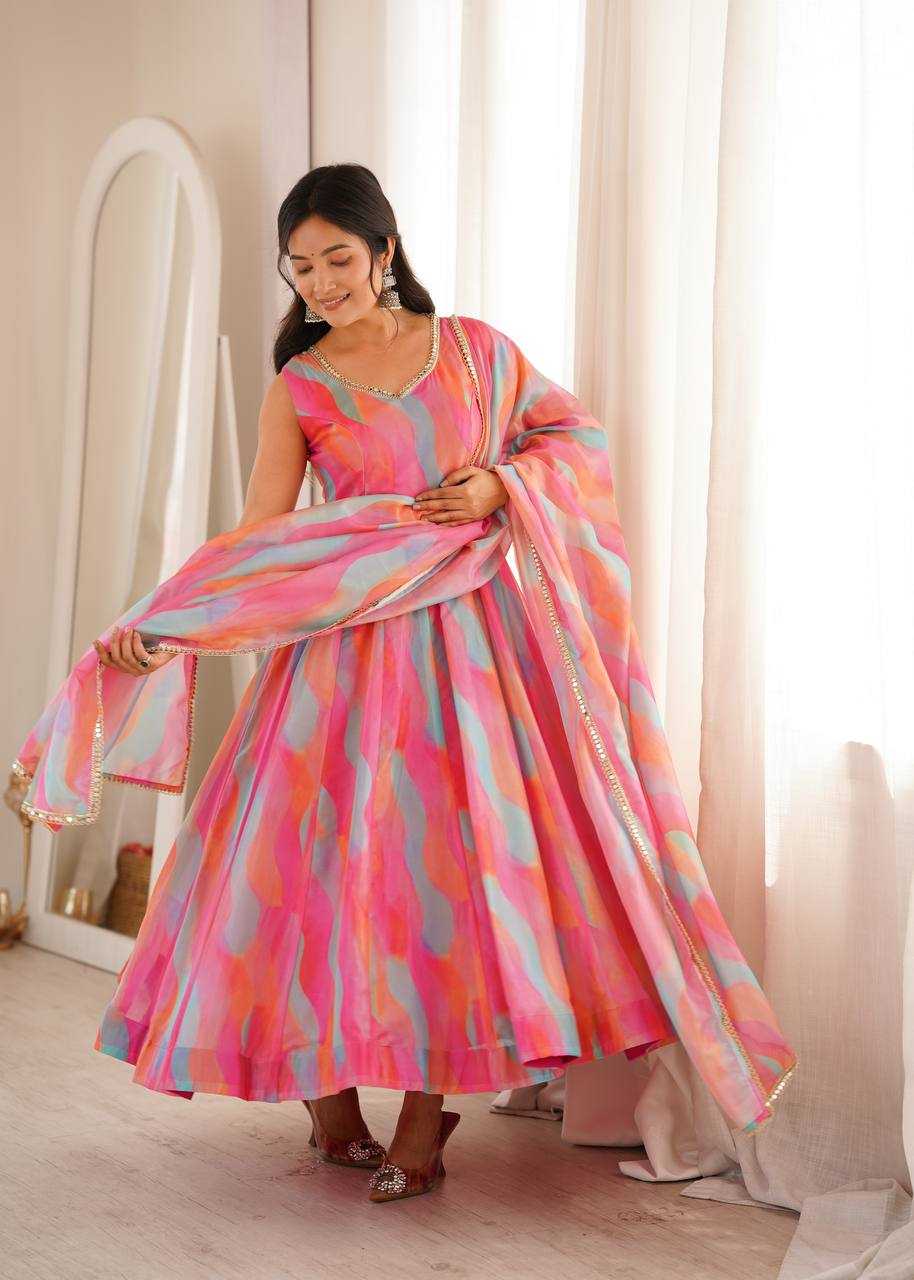YNF Wholesale Organza Wedding Gown  | Surat Manufacturer