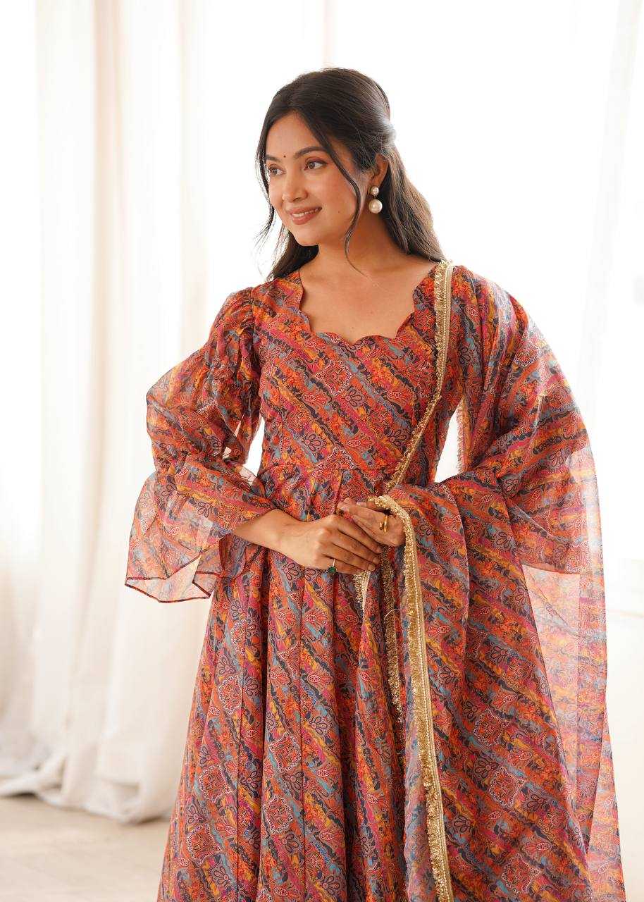 YNF Wholesale Organza Fancy Gowns  | Surat Manufacturer