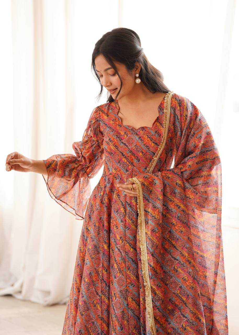 YNF Wholesale Organza Fancy Gowns  | Surat Manufacturer