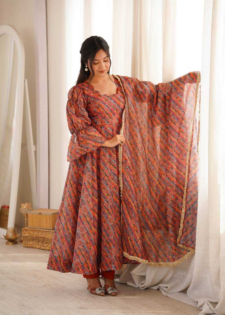 YNF Wholesale Organza Fancy Gowns  | Surat Manufacturer
