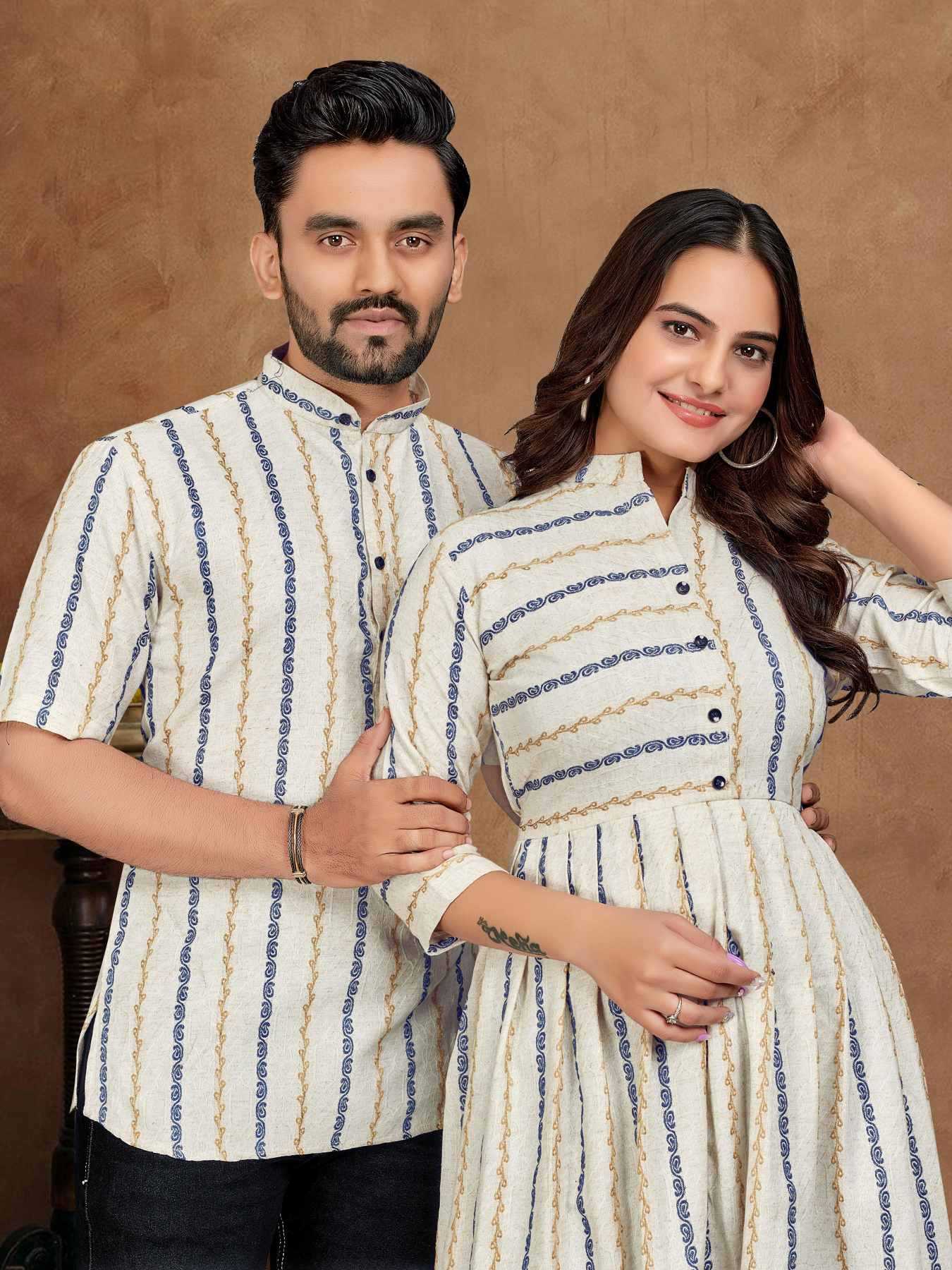 YNF Wholesale Cotton Couple Matching Ethnic Outfits  | Surat Manufacturer