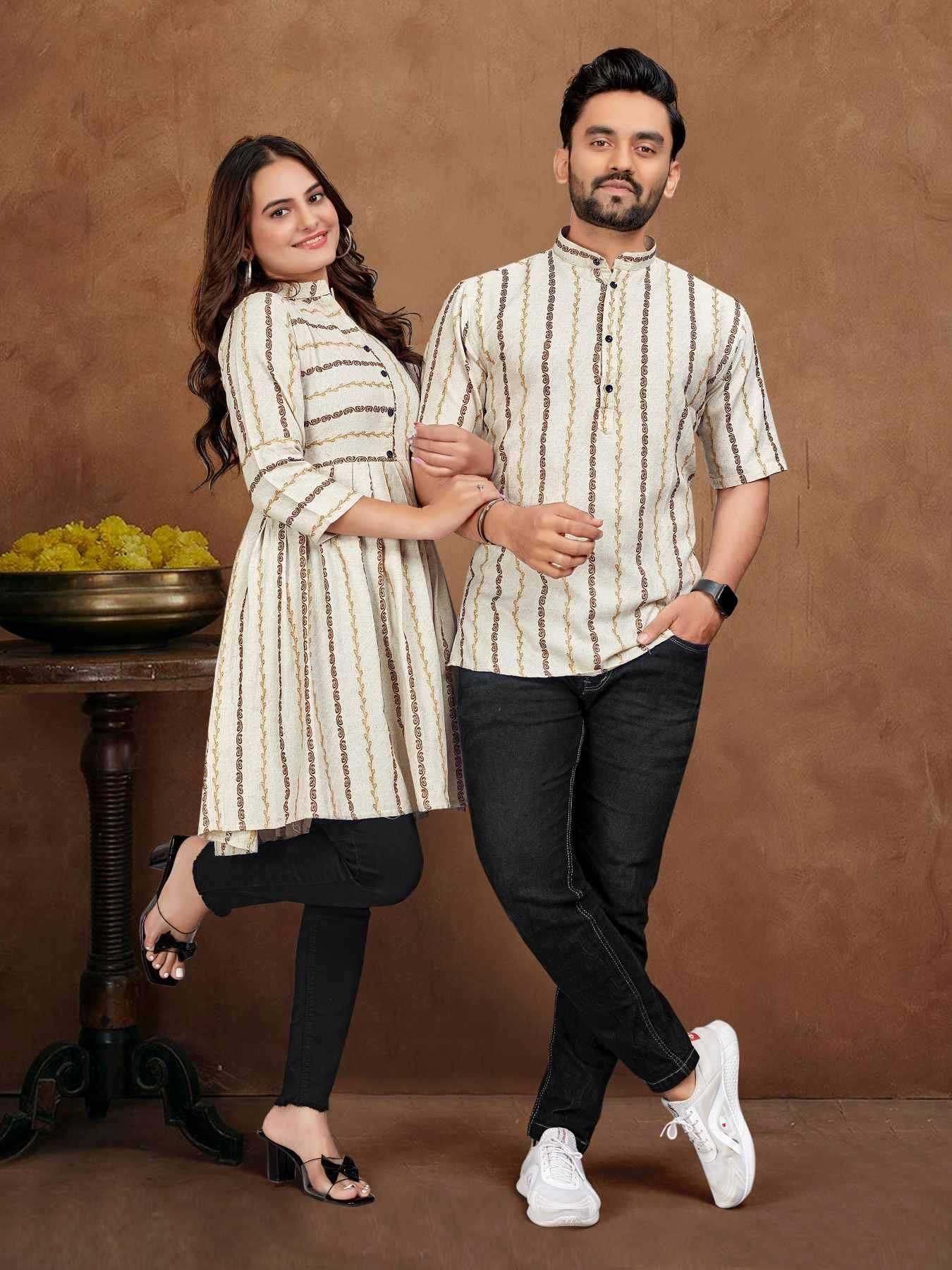 YNF Wholesale Cotton Couple Matching Ethnic Outfits  | Surat Manufacturer