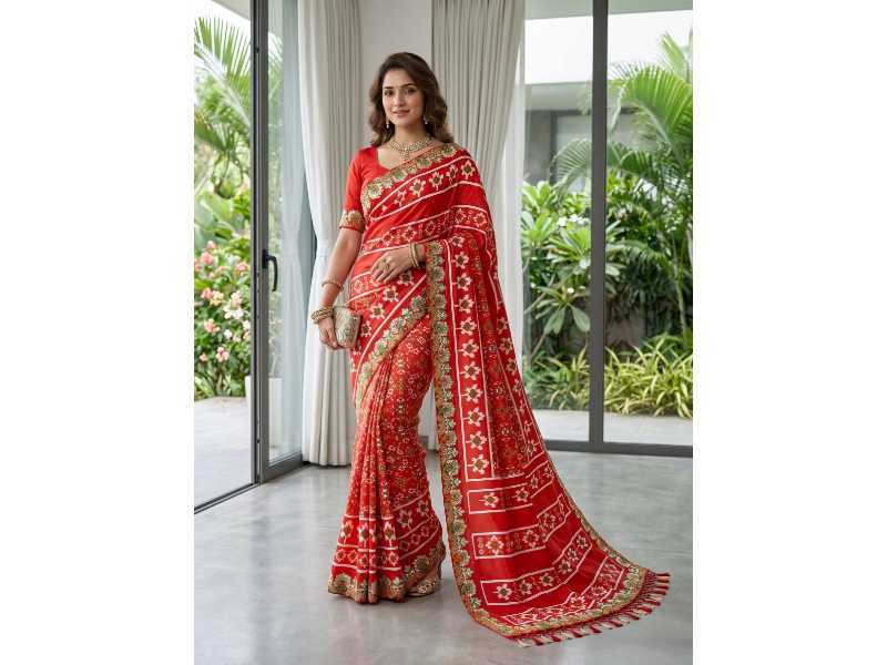 YNF Wholesale Vichitra Silk Patola Sarees  | Surat Manufacturer
