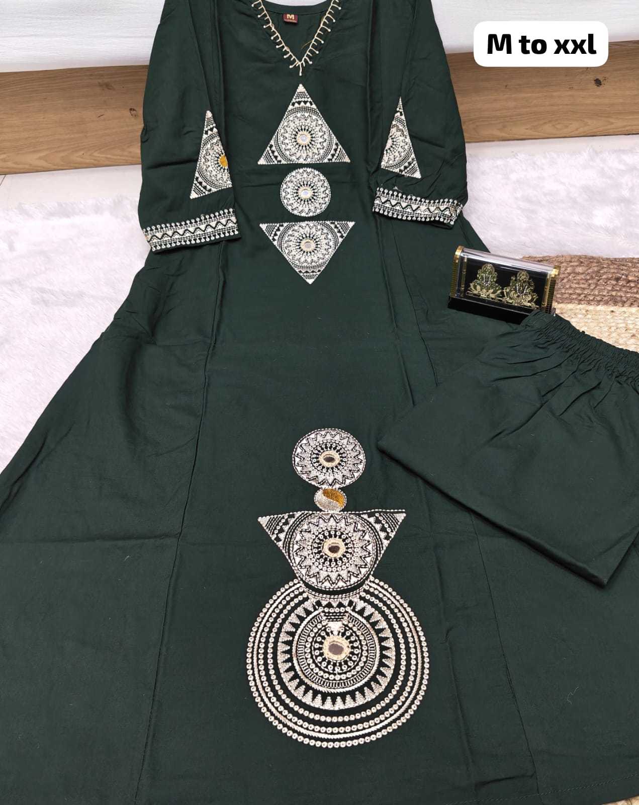 YNF Wholesale Rayon Embroidered Kurtis  | Surat Manufacturer