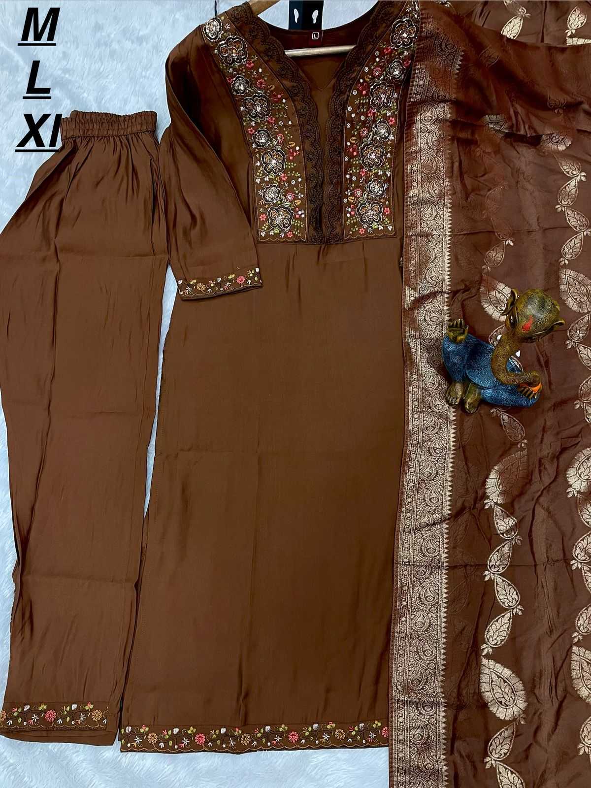 YNF Wholesale Pure Silk Embroidered Kurtis  | Surat Manufacturer