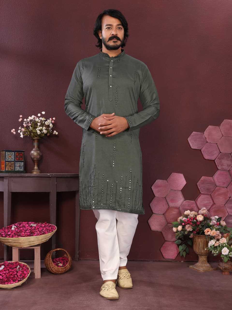 YNF Wholesale Premium Silk Mens Kurta Pyjama  | Surat Manufacturer
