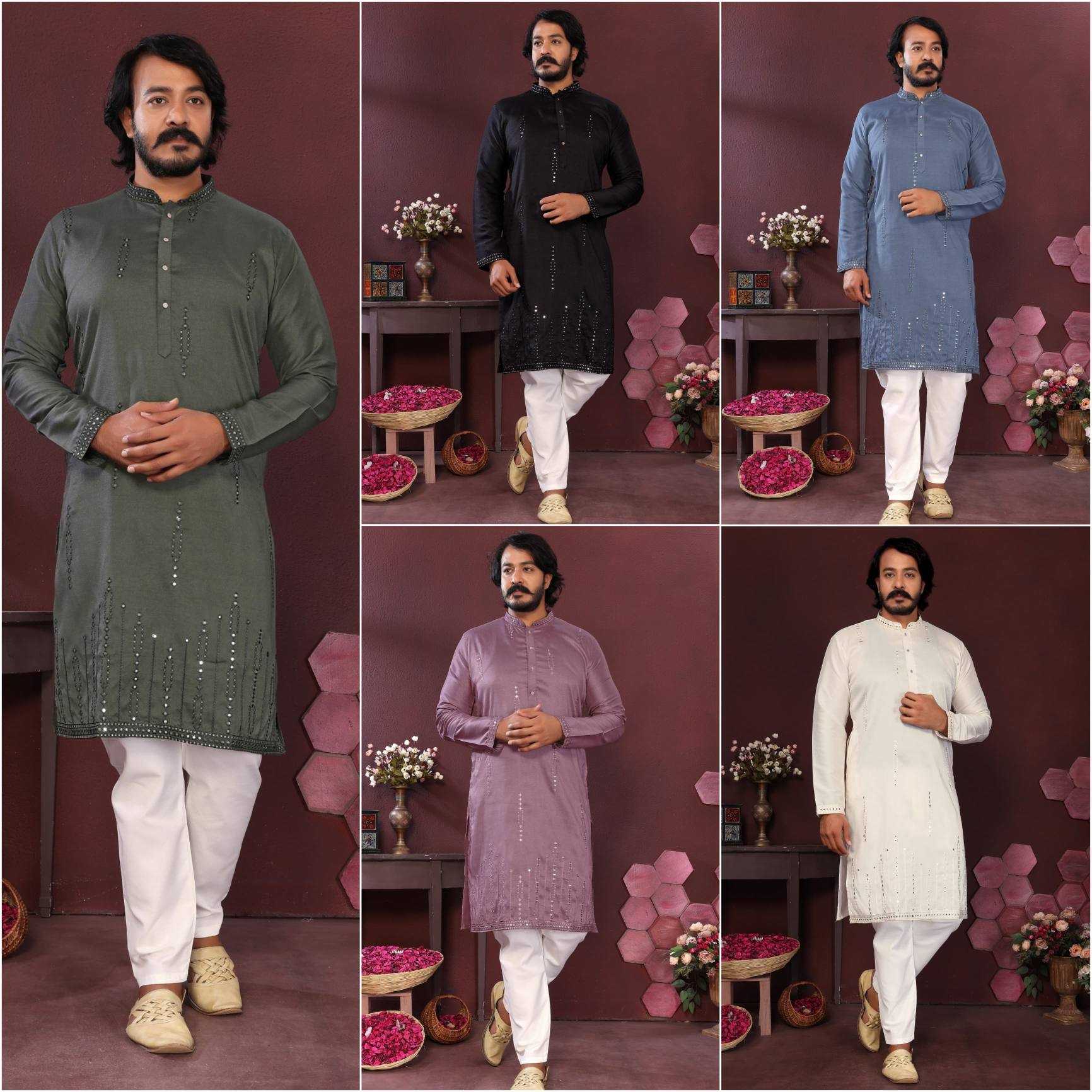 YNF Wholesale Premium Silk Mens Kurta Pyjama  | Surat Manufacturer