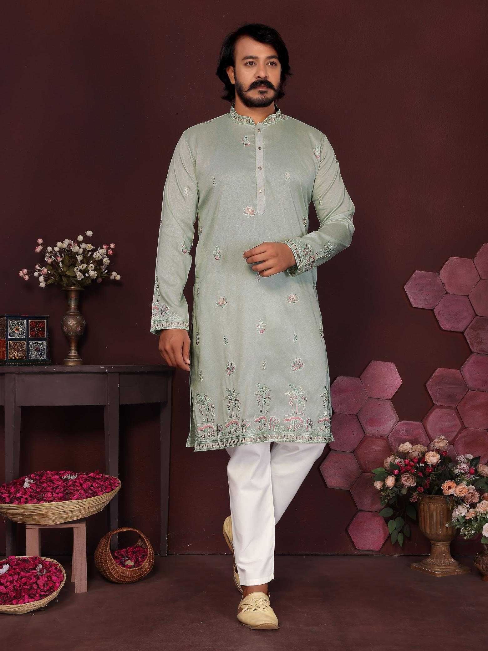 YNF Wholesale Premium Silk Mens Kurta Pyjama  | Surat Manufacturer