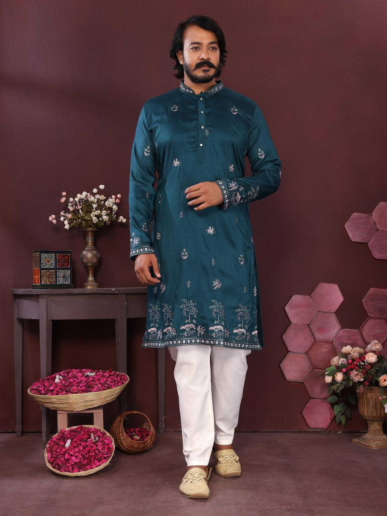 YNF Wholesale Premium Silk Mens Kurta Pyjama  | Surat Manufacturer