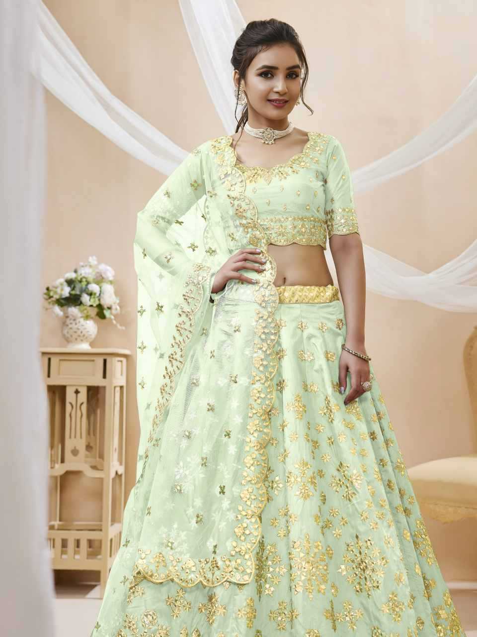 YNF Wholesale Art Silk Embroidered Lehenga  | Surat Manufacturer