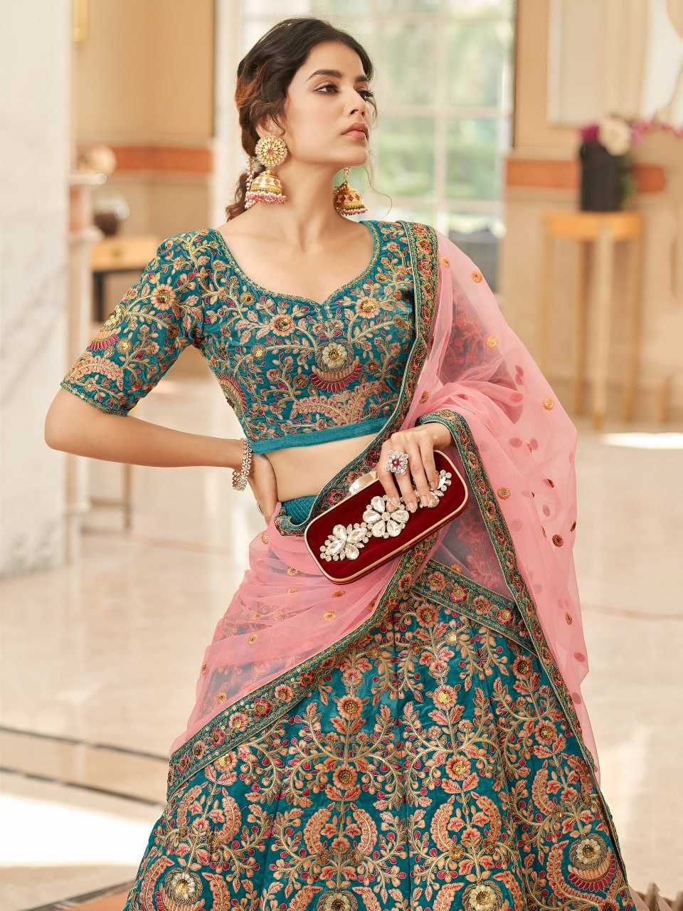 YNF Wholesale Velvet Wedding Lehenga  | Surat Manufacturer