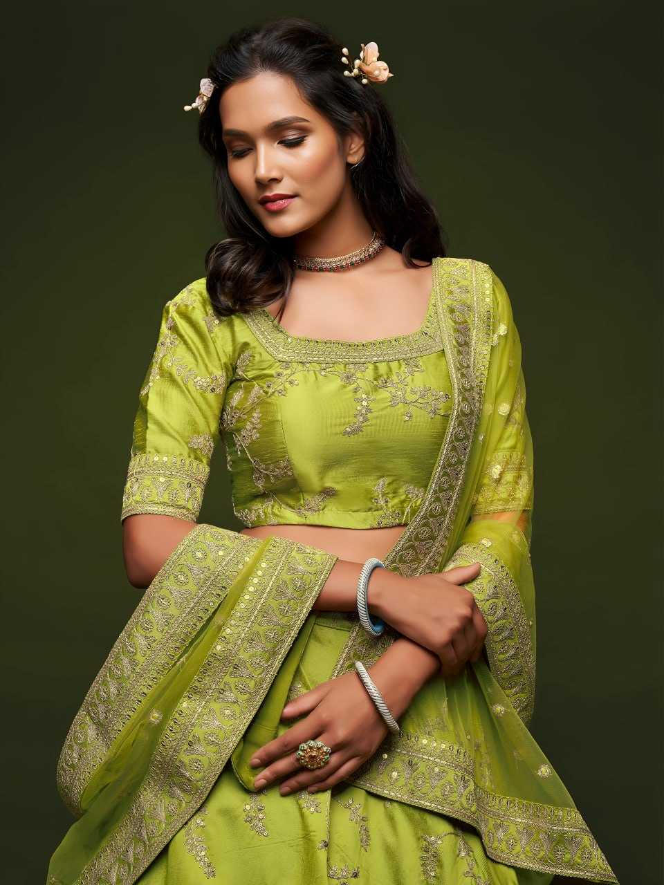 YNF Wholesale Art Silk Floral Lehenga  | Surat Manufacturer