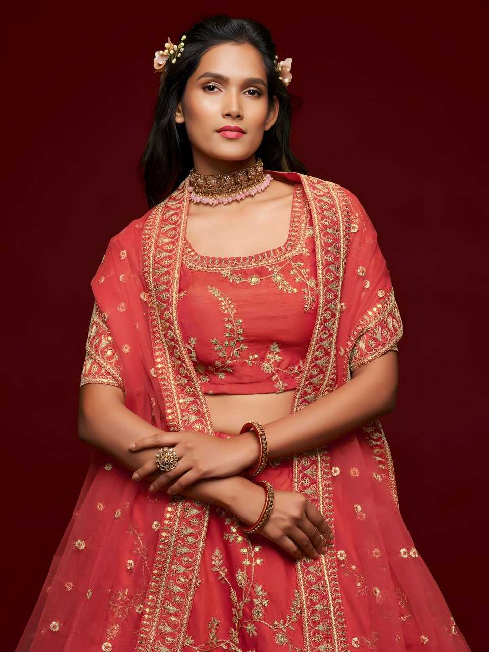 YNF Wholesale Art Silk Embroidered Lehenga  | Surat Manufacturer