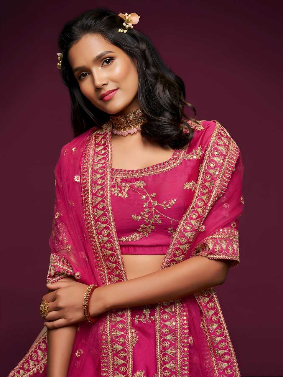 YNF Wholesale Art Silk Embroidered Lehenga  | Surat Manufacturer