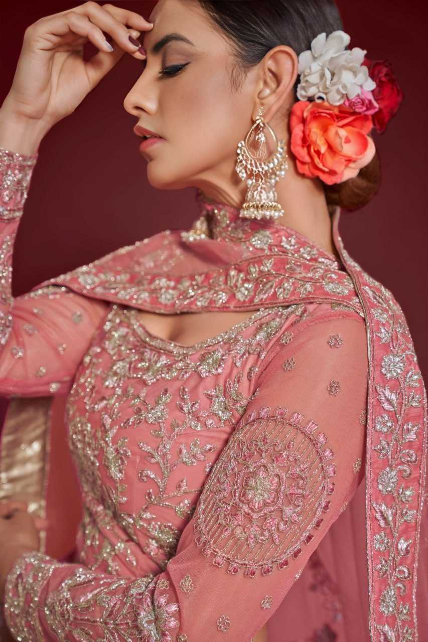 YNF Wholesale Soft Net Embroidered Lehenga  | Surat Manufacturer