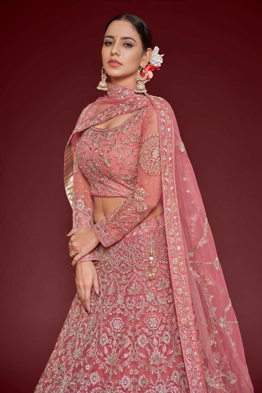 YNF Wholesale Soft Net Embroidered Lehenga  | Surat Manufacturer