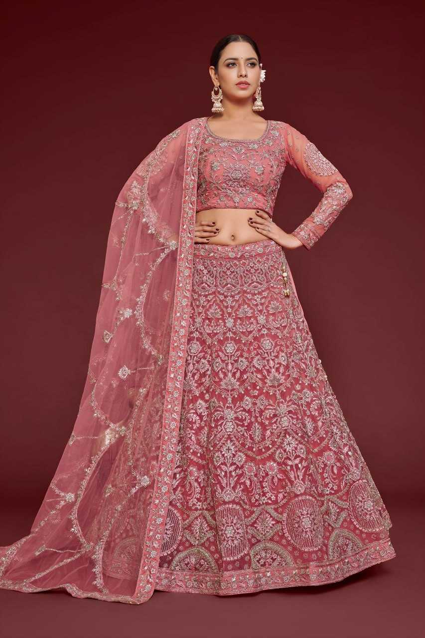 YNF Wholesale Soft Net Embroidered Lehenga  | Surat Manufacturer