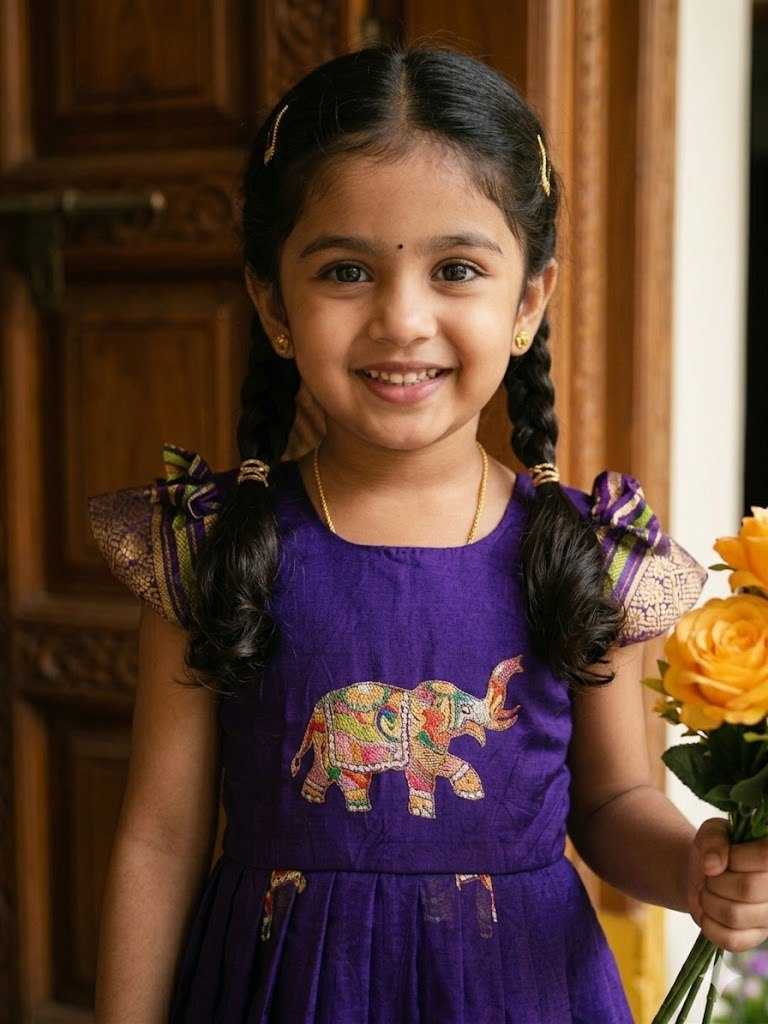 YNF Wholesale Cotton Kids Gown  | Surat Manufacturer