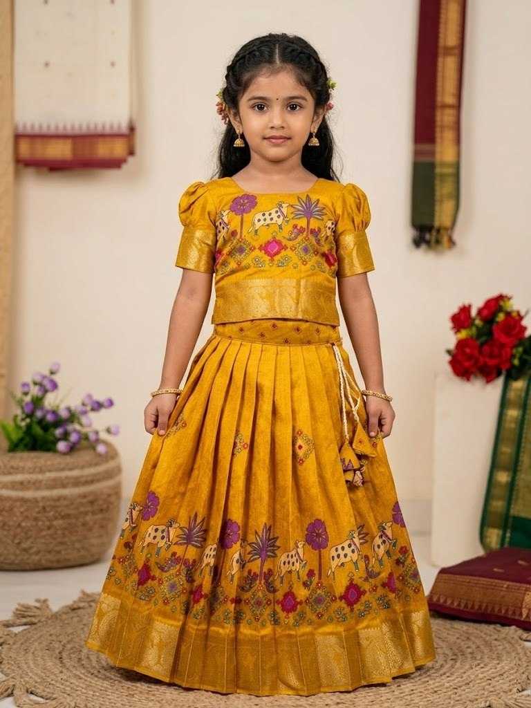 YNF Wholesale Soft Cotton Kids Lehenga  | Surat Manufacturer