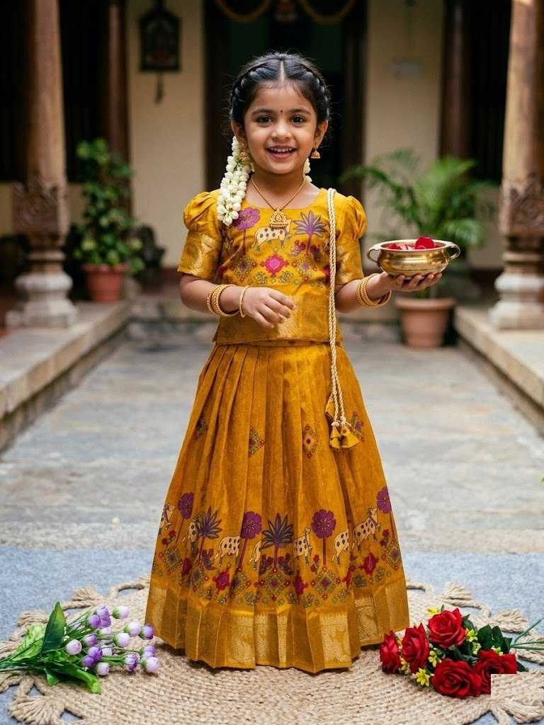 YNF Wholesale Soft Cotton Kids Lehenga  | Surat Manufacturer