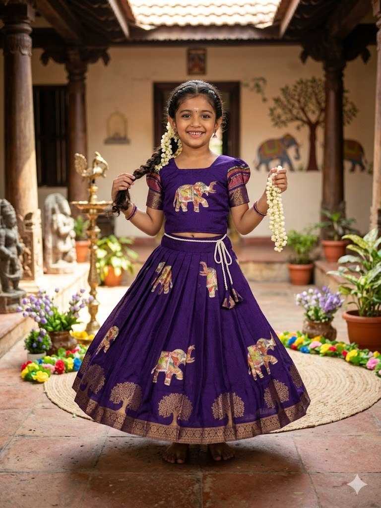 YNF Wholesale Soft Cotton Kids Lehenga  | Surat Manufacturer