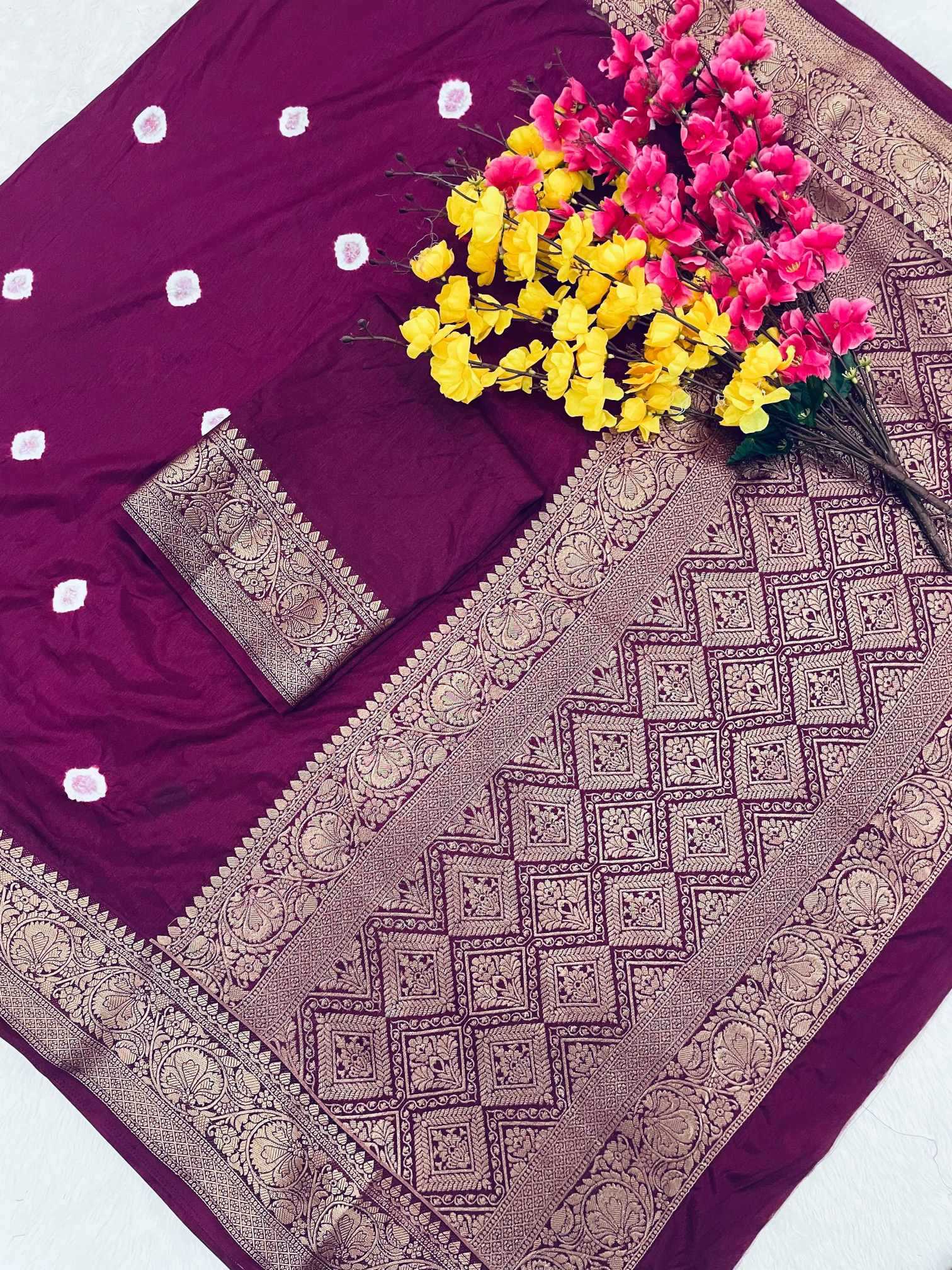 YNF Wholesale Kanjivaram Silk Printed Silk Saree  | Surat Manufacturer