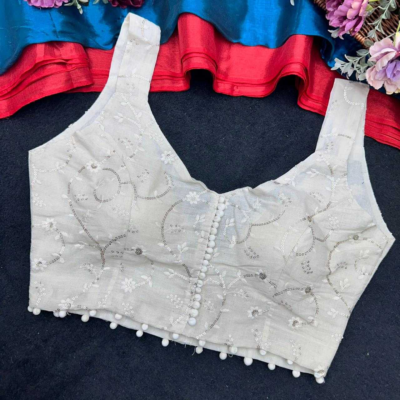 YNF Wholesale Khadi Cotton V-Neck Blouses  | Surat Manufacturer