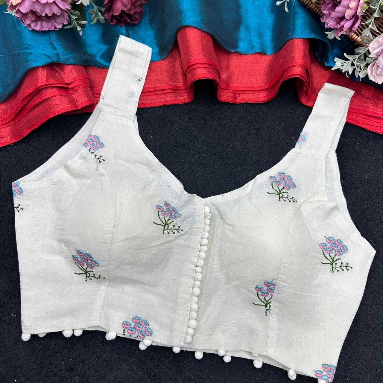 YNF Wholesale Khadi Cotton V-Neck Blouses  | Surat Manufacturer