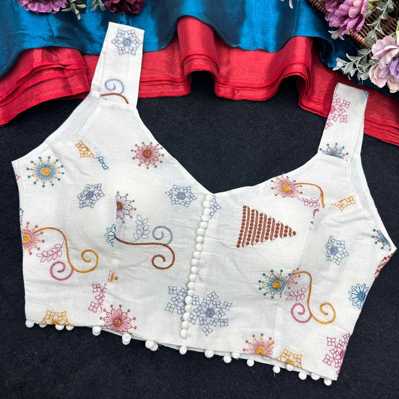 YNF Wholesale Khadi Cotton V-Neck Blouses  | Surat Manufacturer