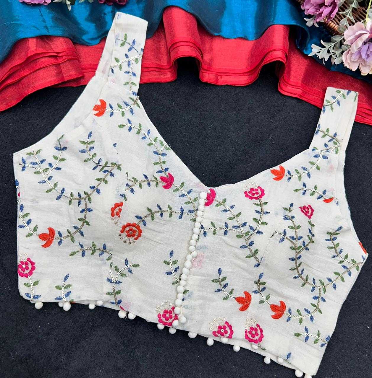 YNF Wholesale Khadi Cotton V-Neck Blouses  | Surat Manufacturer