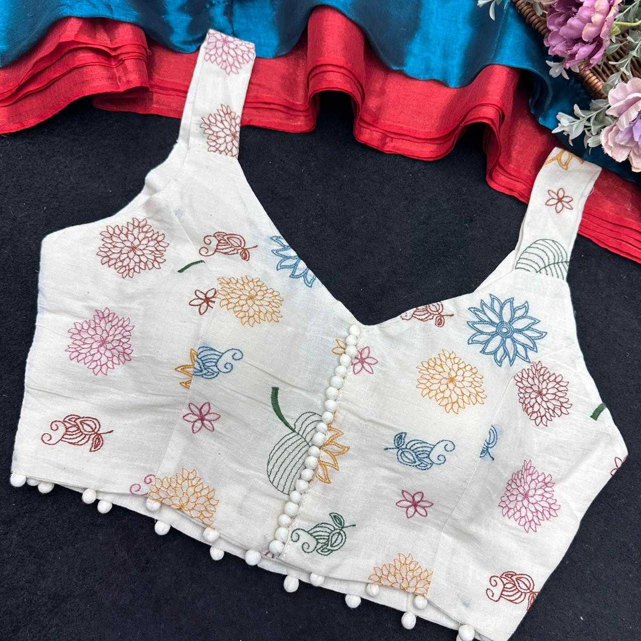 YNF Wholesale Khadi Cotton V-Neck Blouses  | Surat Manufacturer