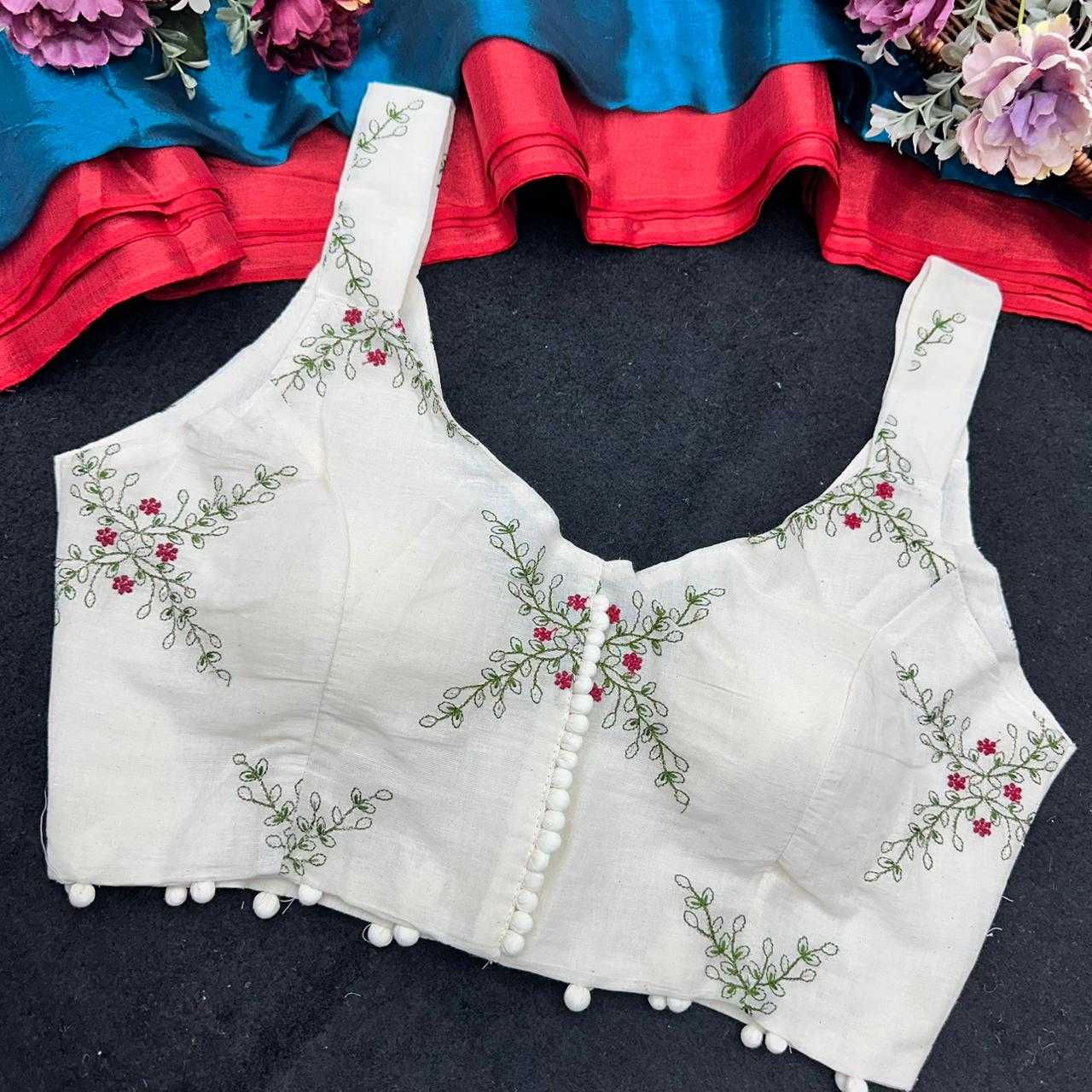 YNF Wholesale Khadi Cotton V-Neck Blouses  | Surat Manufacturer