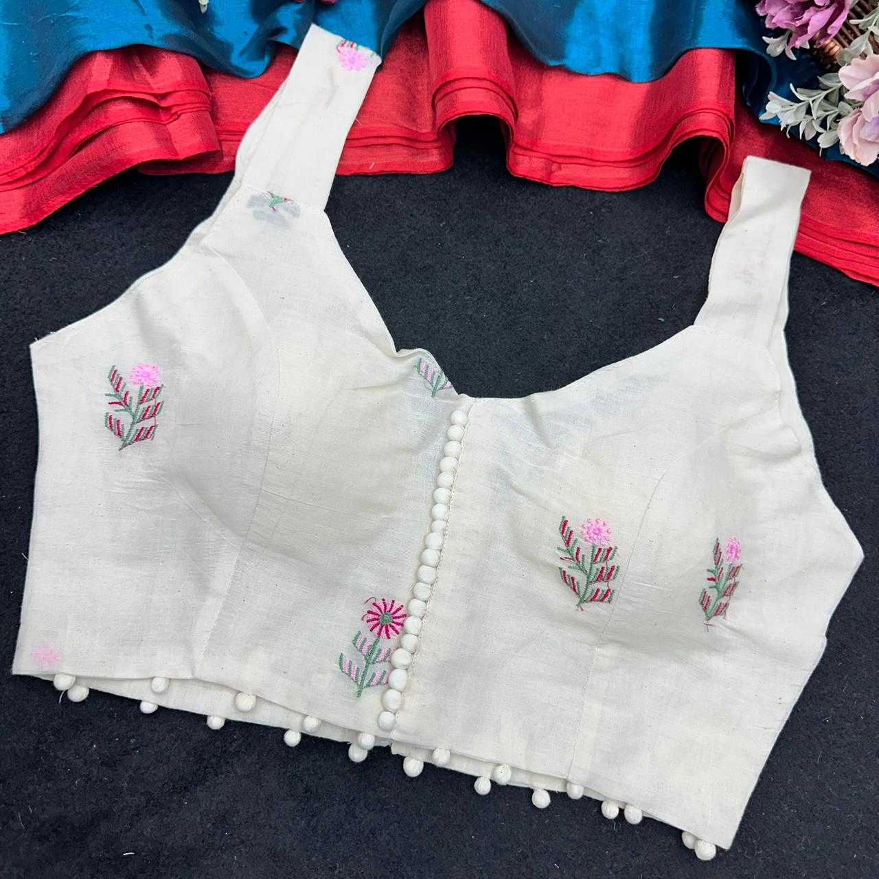 YNF Wholesale Khadi Cotton V-Neck Blouses  | Surat Manufacturer