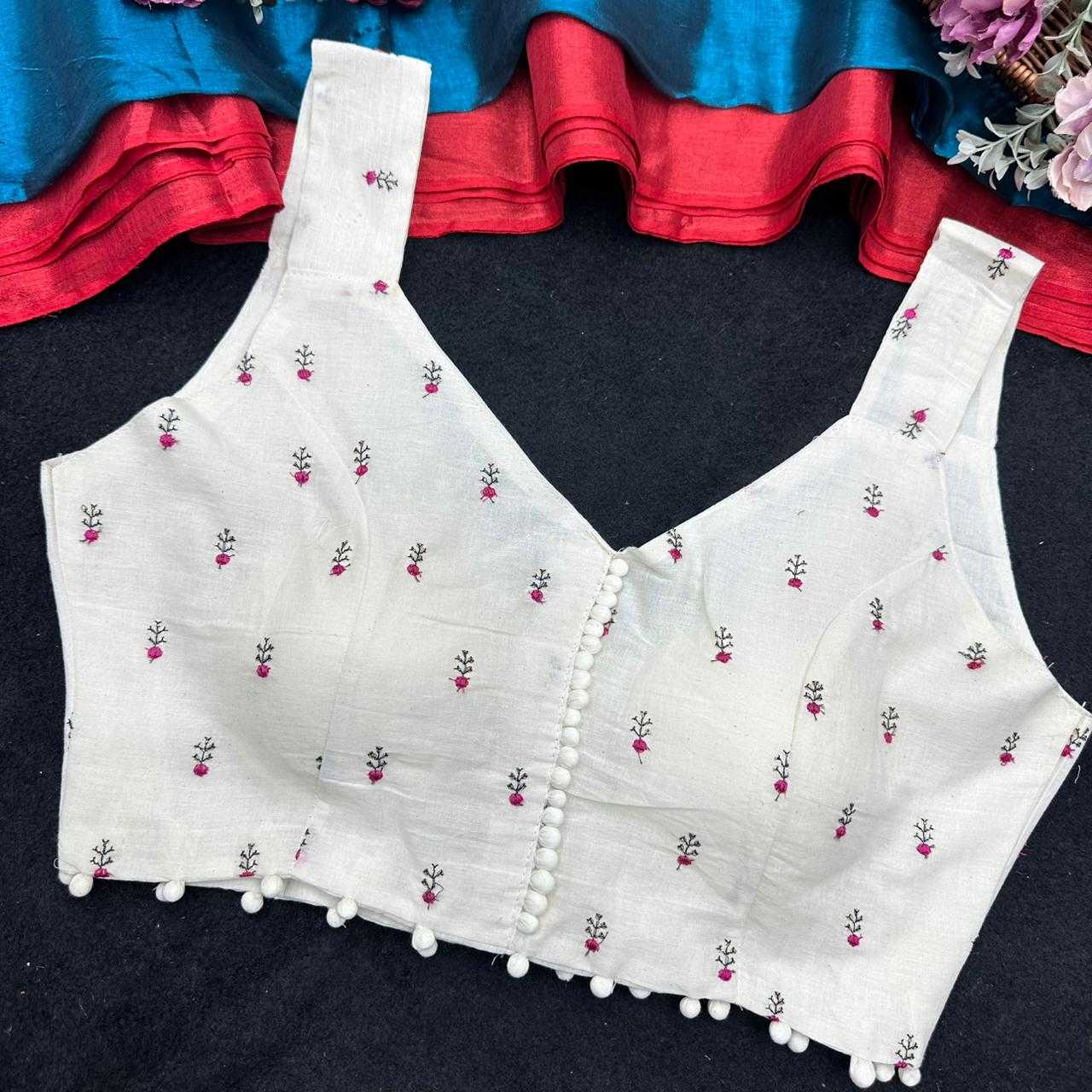 YNF Wholesale Khadi Cotton V-Neck Blouses  | Surat Manufacturer