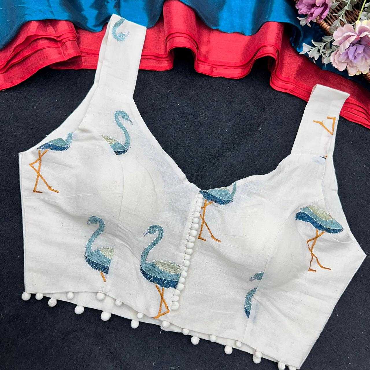 YNF Wholesale Khadi Cotton V-Neck Blouses  | Surat Manufacturer