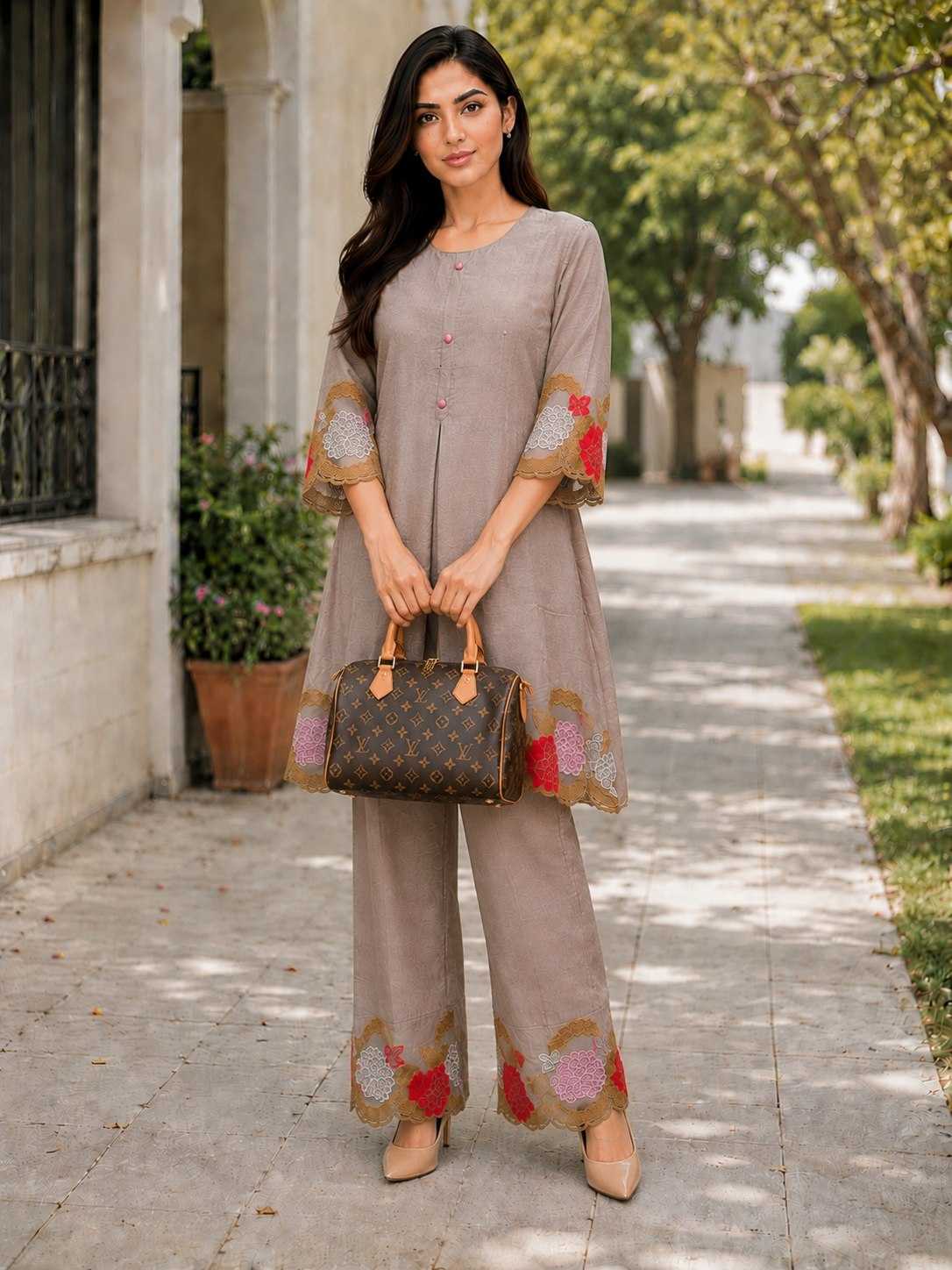 YNF Wholesale Chanderi Cotton Co-ord Set  | Surat Manufacturer