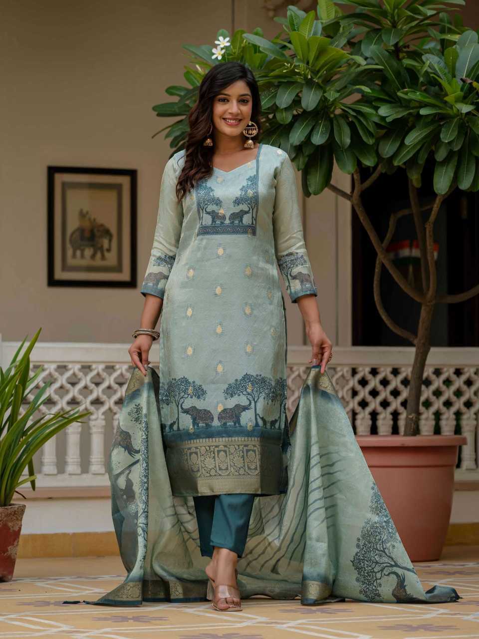 YNF Wholesale Jacquard Party Wear Suits  | Surat Manufacturer