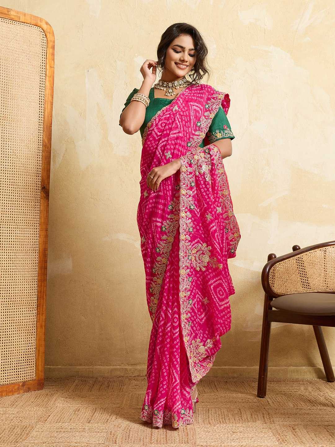 YNF Wholesale Georgette Printed Sarees  | Surat Manufacturer