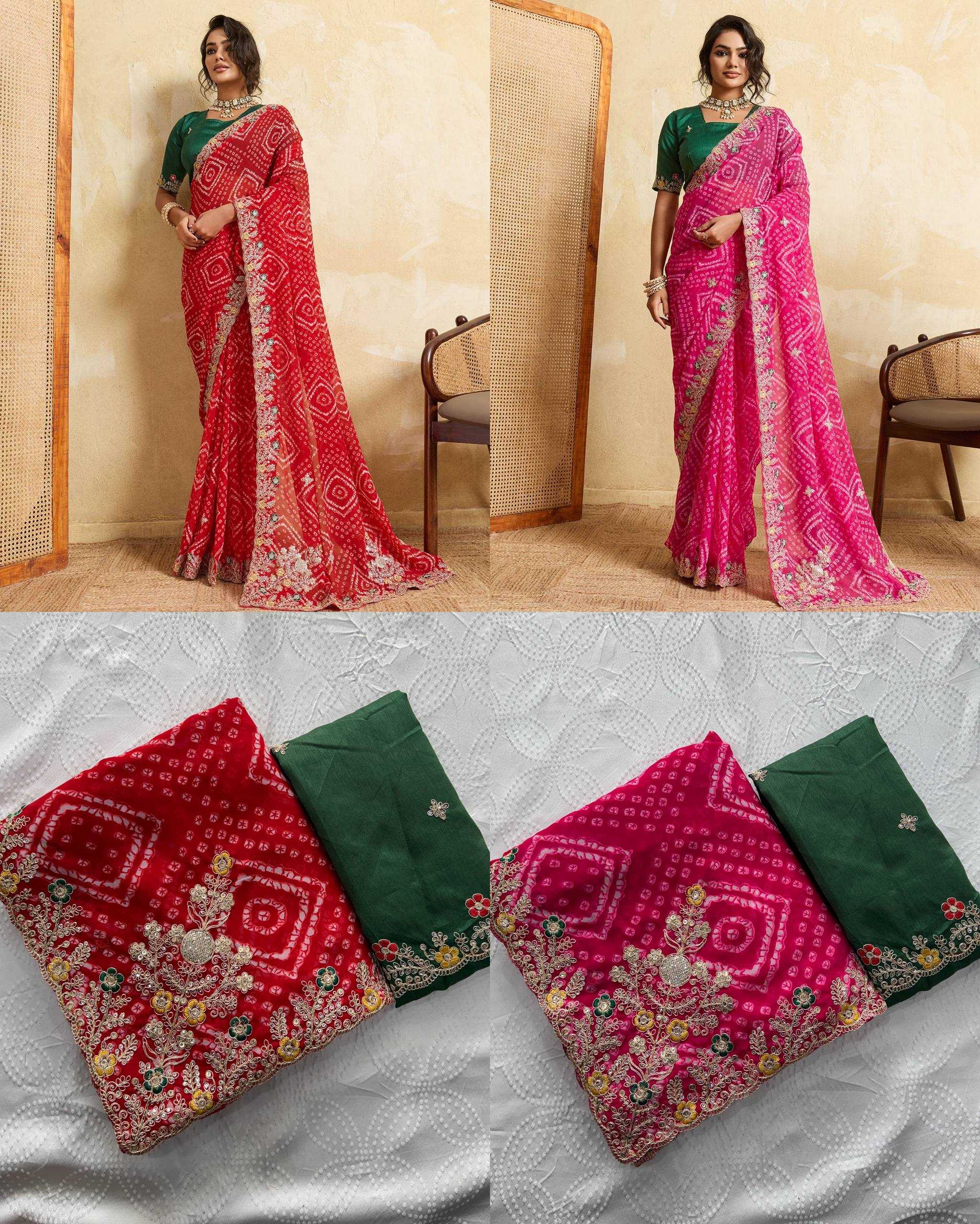 YNF Wholesale Georgette Printed Sarees  | Surat Manufacturer