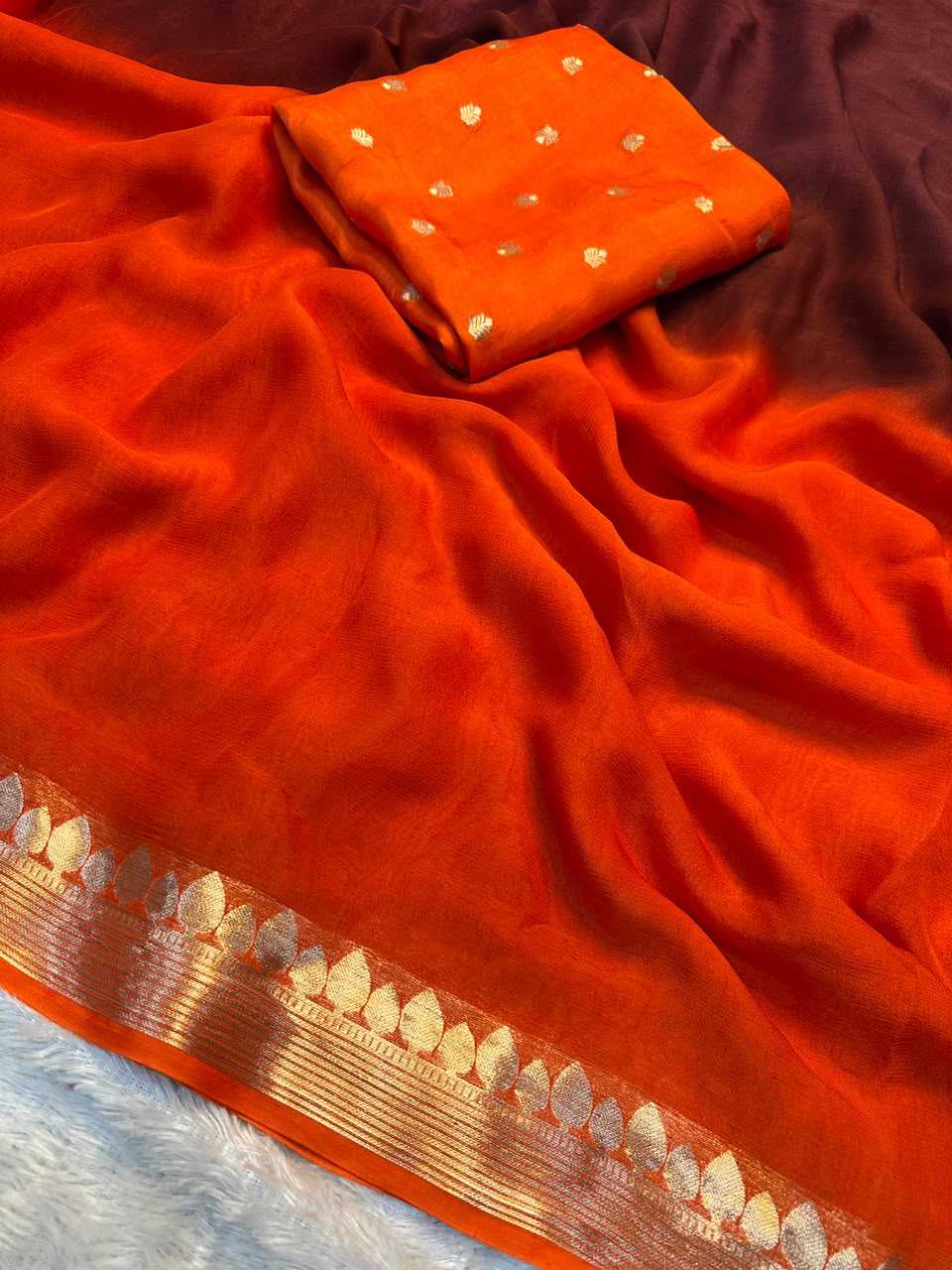 YNF Wholesale Georgette Fancy Sarees  | Surat Manufacturer
