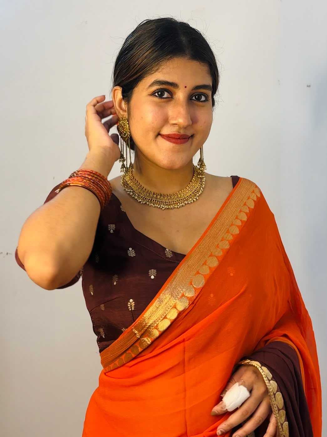 YNF Wholesale Georgette Fancy Sarees  | Surat Manufacturer